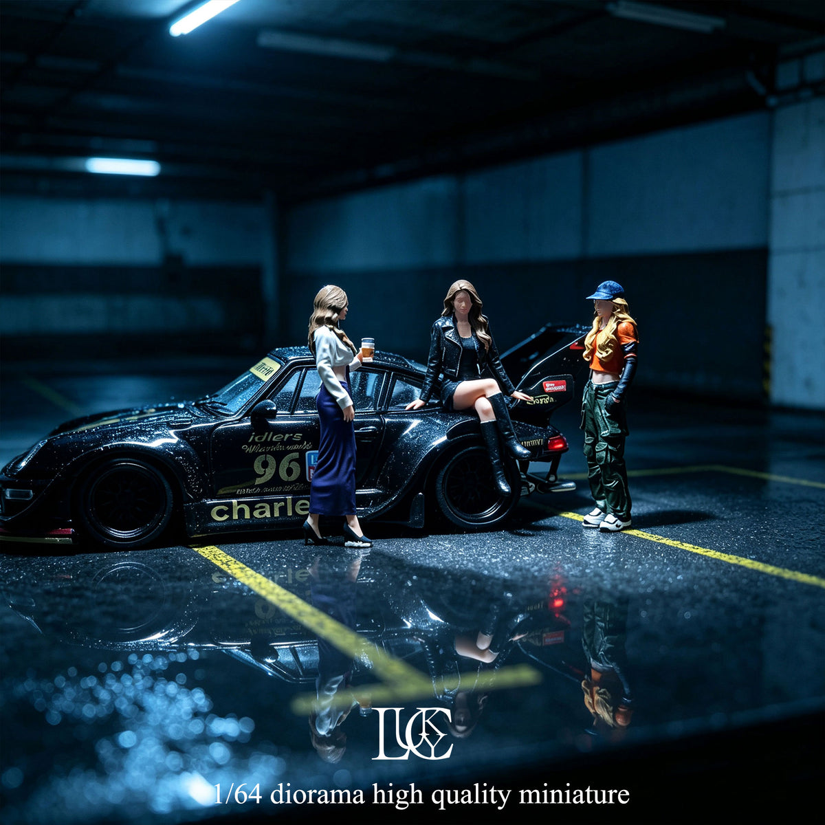 Lucky Studio 1/64 Scale Figurines Model Revenge Sisters Trio Collection Miniature Hand-painted