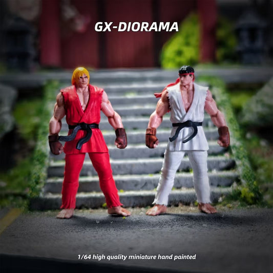 GX-DIORAMA 1/64 Figure Model Street Fighter Series Long&Ken Duo CollectionMiniature Hand-painted