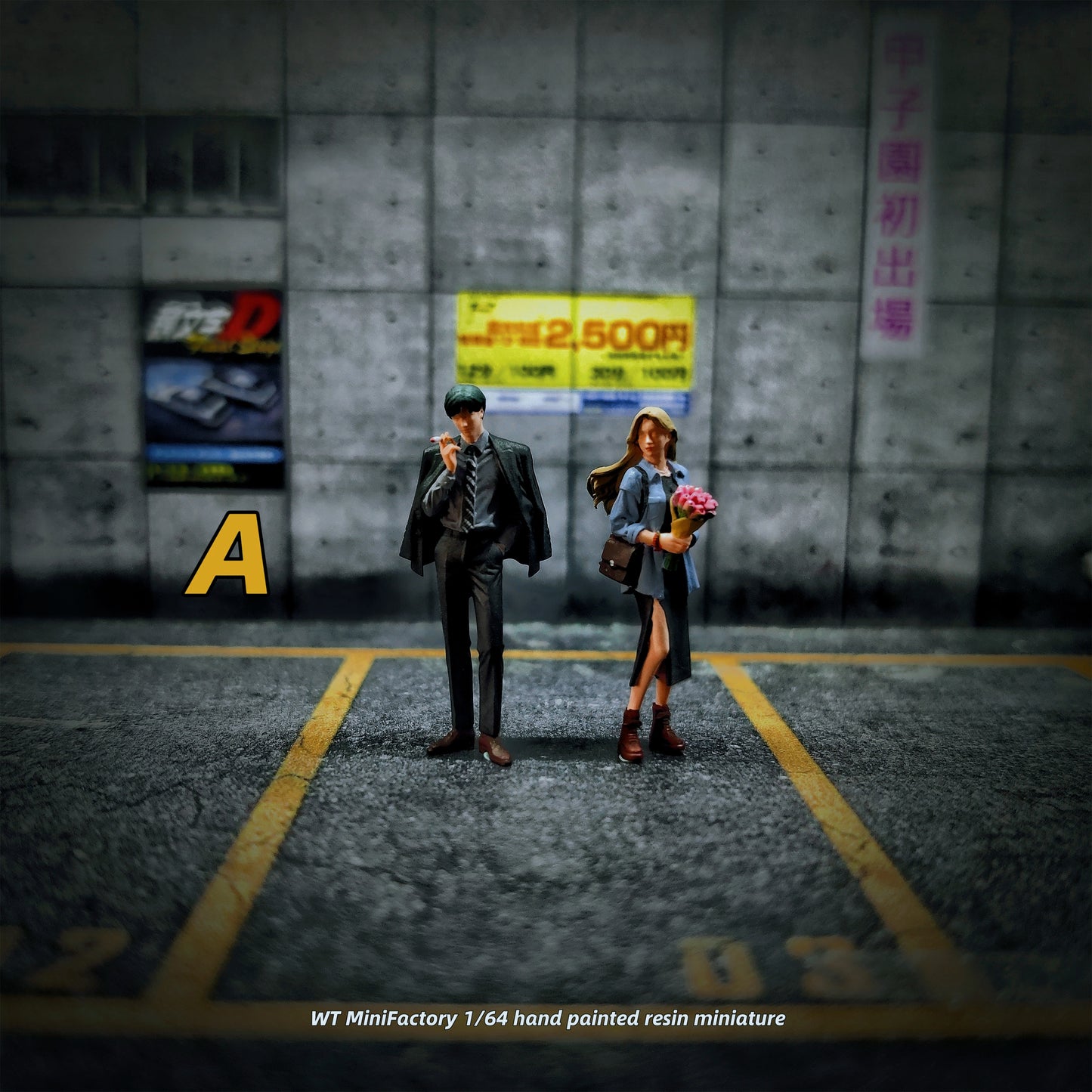 WT Minifactory 1/64 Scale Figurines Model Couple Giving Flowers Duo Collection Miniature Hand-painted