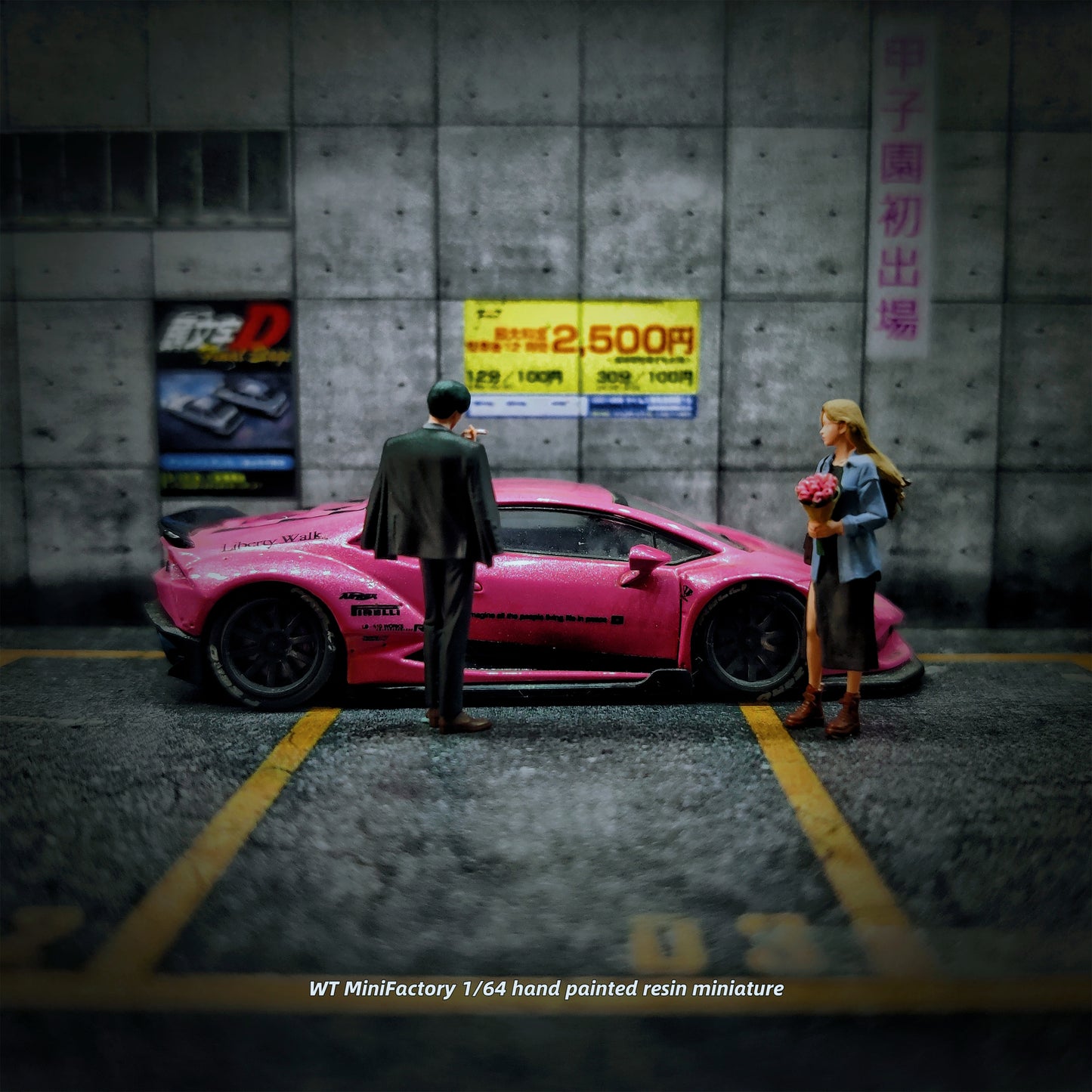 WT Minifactory 1/64 Scale Figurines Model Couple Giving Flowers Duo Collection Miniature Hand-painted