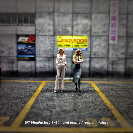 WT Minifactory 1/64 Scale Figurines Model Female Boss Duo Collection Miniature Hand-painted