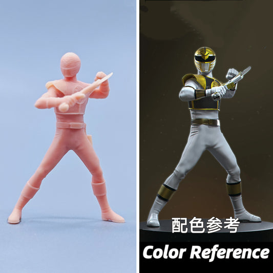 1/64 1/43 Figurines Scale Model Resin Five Star Team White Warrior Uncolored Miniatures Diorama Hand-painted D522