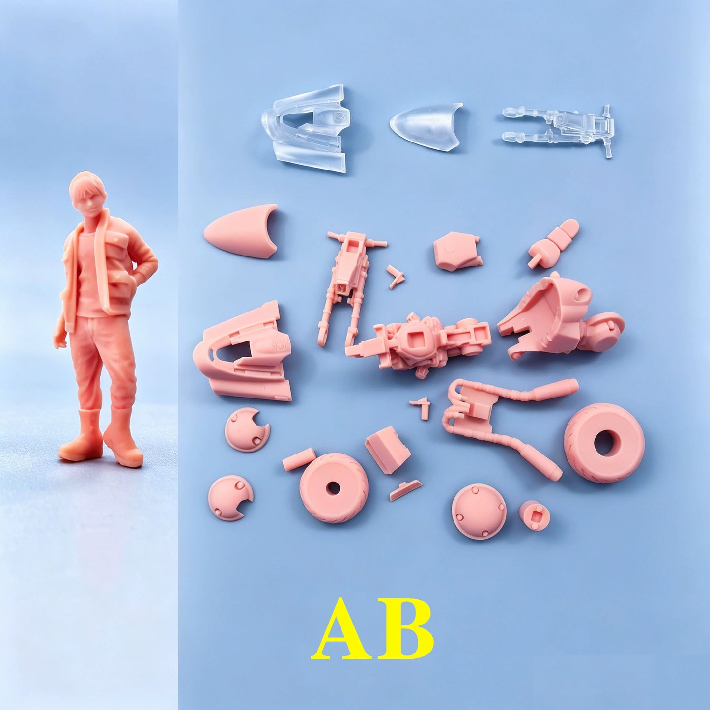 1/64 1/43 Figurines Scale Model Resin AKIRA Moto Uncolored Miniatures Diorama Hand-painted W711