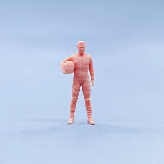 1/64 1/43 Figurines Scale Model Resin The Biker Holding A Helmet Uncolored Miniatures Diorama Hand-painted D802
