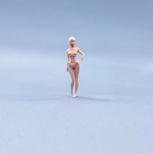 1/64 1/43 Figurines Scale Model Resin Mechanical Girl Uncolored Miniatures Diorama Hand-painted W501