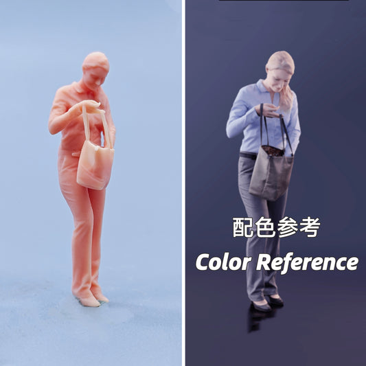 1/64 1/43 Figurines Scale Model Resin The Woman Lower Head and Grab Something Uncolored Miniatures Diorama Hand-painted D517
