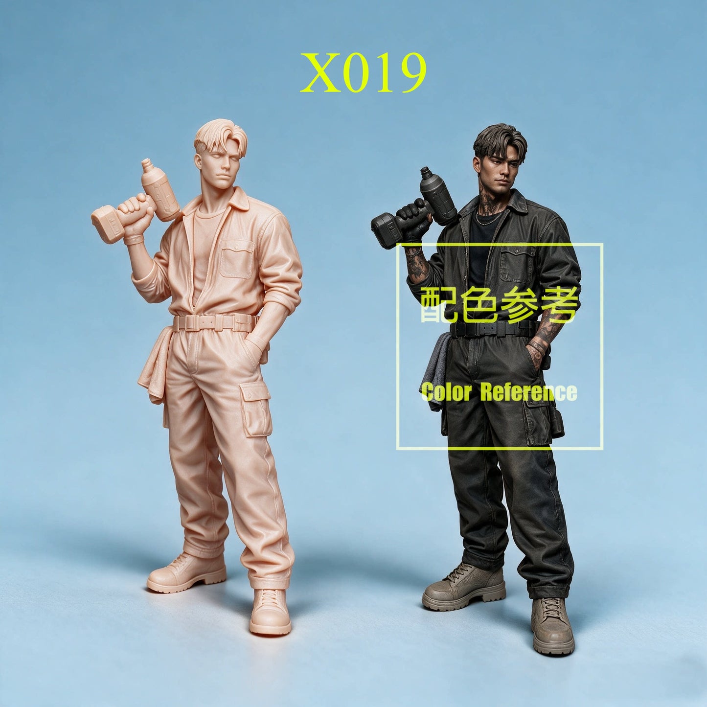 1/64 1/43 Figurines Scale Model Resin Handsome Garage Staff Uncolored Miniatures Diorama Hand-painted X016 X026
