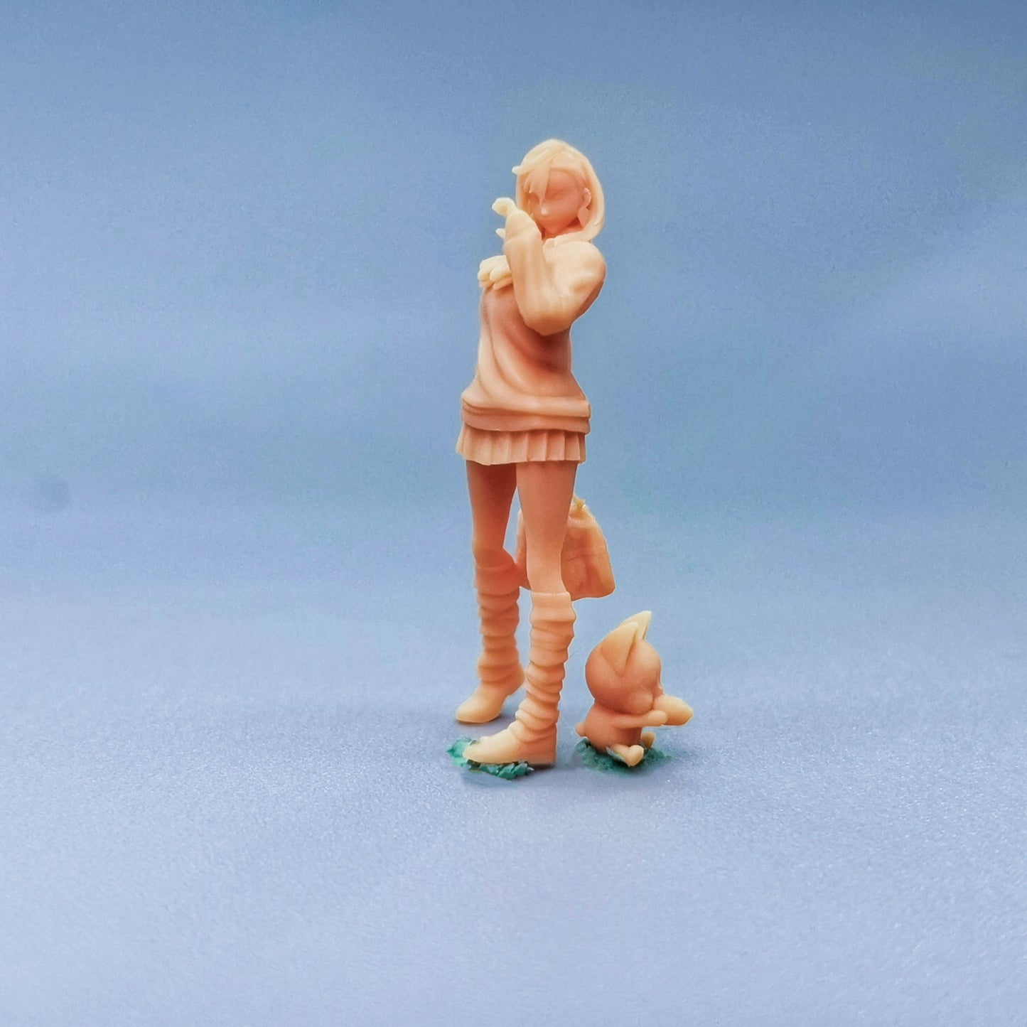 1/64 1/43 Figurines Scale Model Resin Dangda Dang Lingse Peach and Cat Uncolored Miniatures Diorama Hand-painted C016