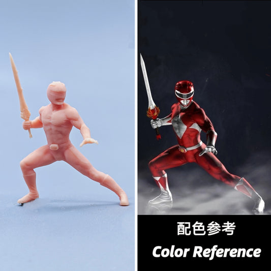1/64 1/43 Figurines Scale Model Resin Extraordinary Squad Red Warrior Half Squat Uncolored Miniatures Diorama Hand-painted D604