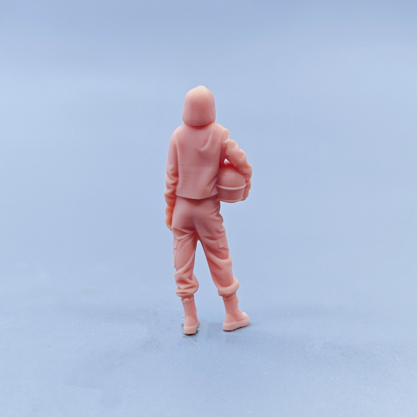 1/64 1/43 Figurines Scale Model Resin Leather Jacket Work Pants Women's Uncolored Miniatures Diorama Hand-painted D434