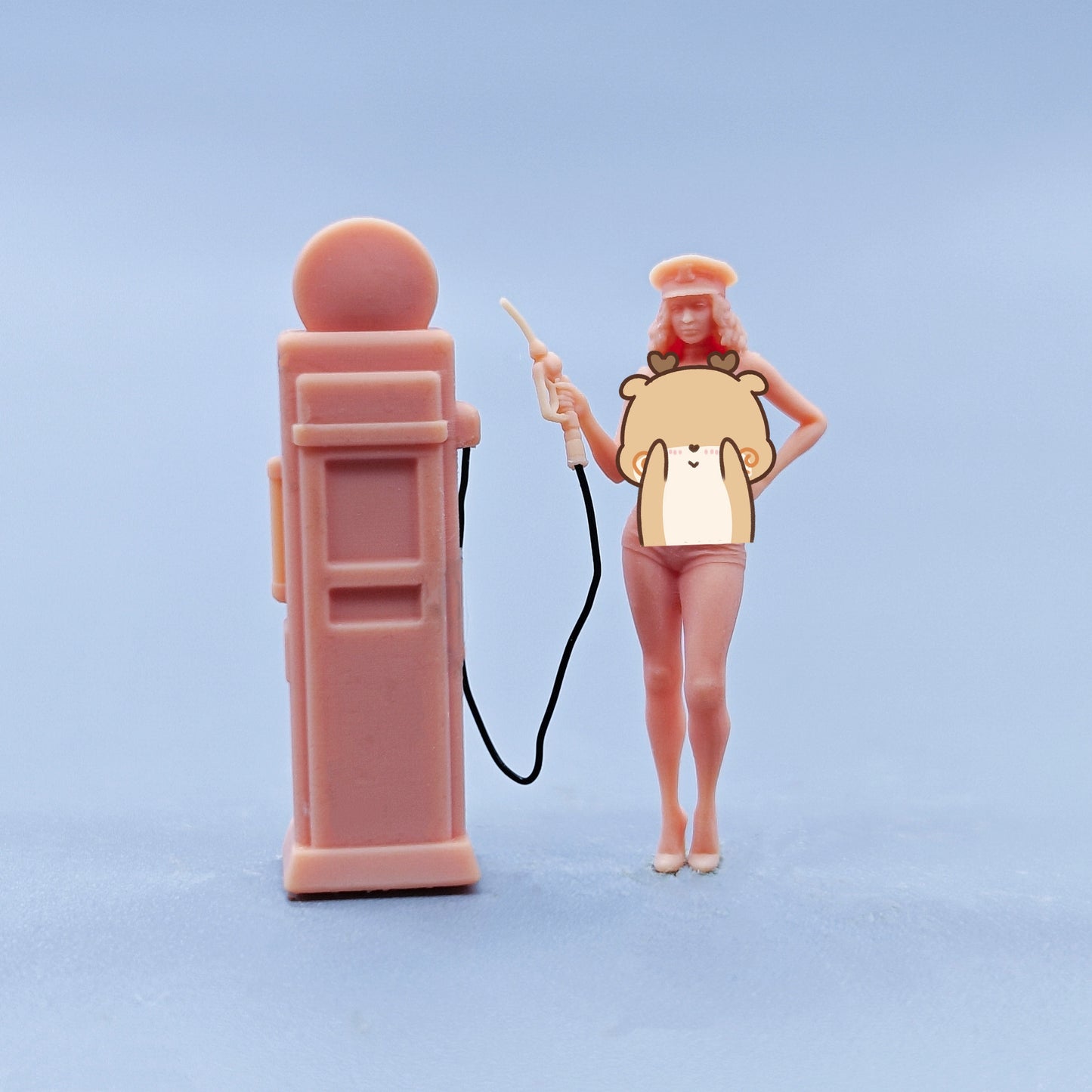 1/64 1/43 Figurines Scale Model Resin Gas Station Girl Uncolored Miniatures Diorama Hand-painted D216 D219