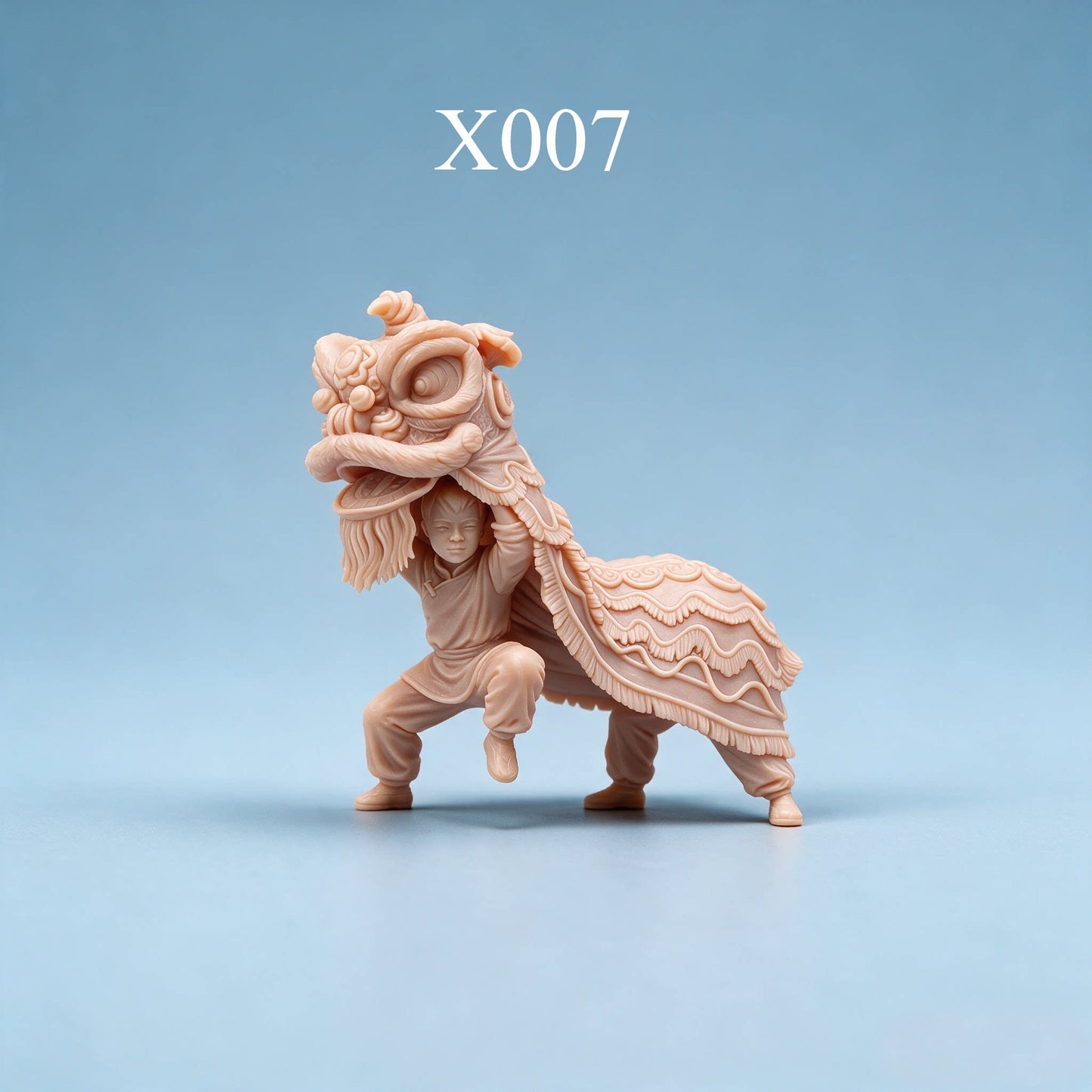 1/64 1/43 Figurines Scale Model Resin Laoye Baohao Lion Dance Uncolored Miniatures Diorama Hand-painted X006 X012