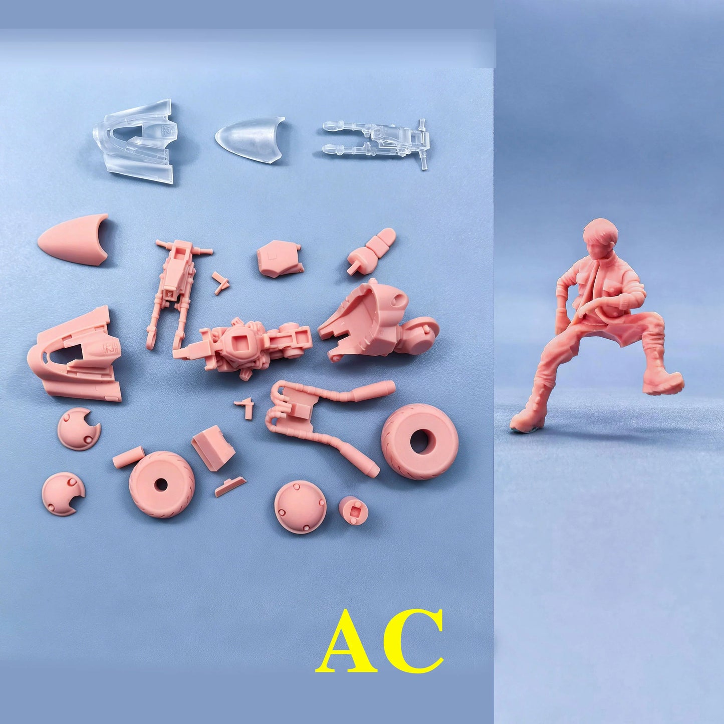 1/64 1/43 Figurines Scale Model Resin AKIRA Moto Uncolored Miniatures Diorama Hand-painted W711