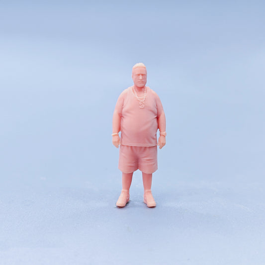 1/64 1/43 Figurines Scale Model Resin Big Gold Chain Boss Uncolored Miniatures Diorama Hand-painted D133