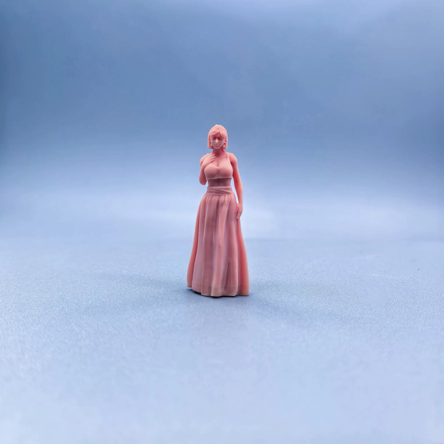 1/64 1/43 Figurines Scale Model Resin Beach Skirt Girl Uncolored Miniatures Diorama Hand-painted W624