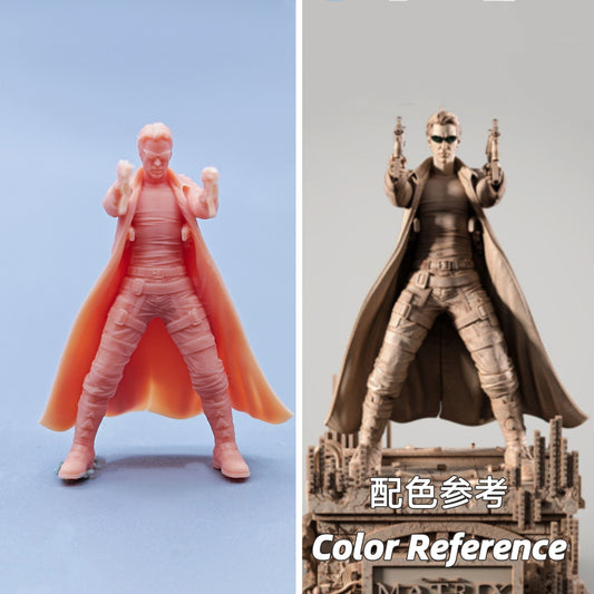 1/64 1/43 Figurines Scale Model Resin Double Shot Killer Male Uncolored Miniatures Diorama Hand-painted D002
