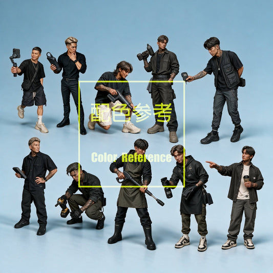 1/64 1/43 Figurines Scale Model Resin Handsome Garage Staff Uncolored Miniatures Diorama Hand-painted X016 X026