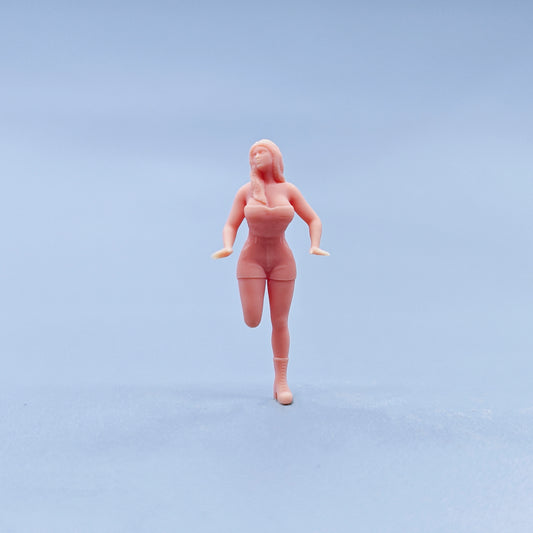 1/64 1/43 Figurines Scale Model Resin Playful Beauty Looking Up To The Sky Uncolored Miniatures Diorama Hand-painted D723
