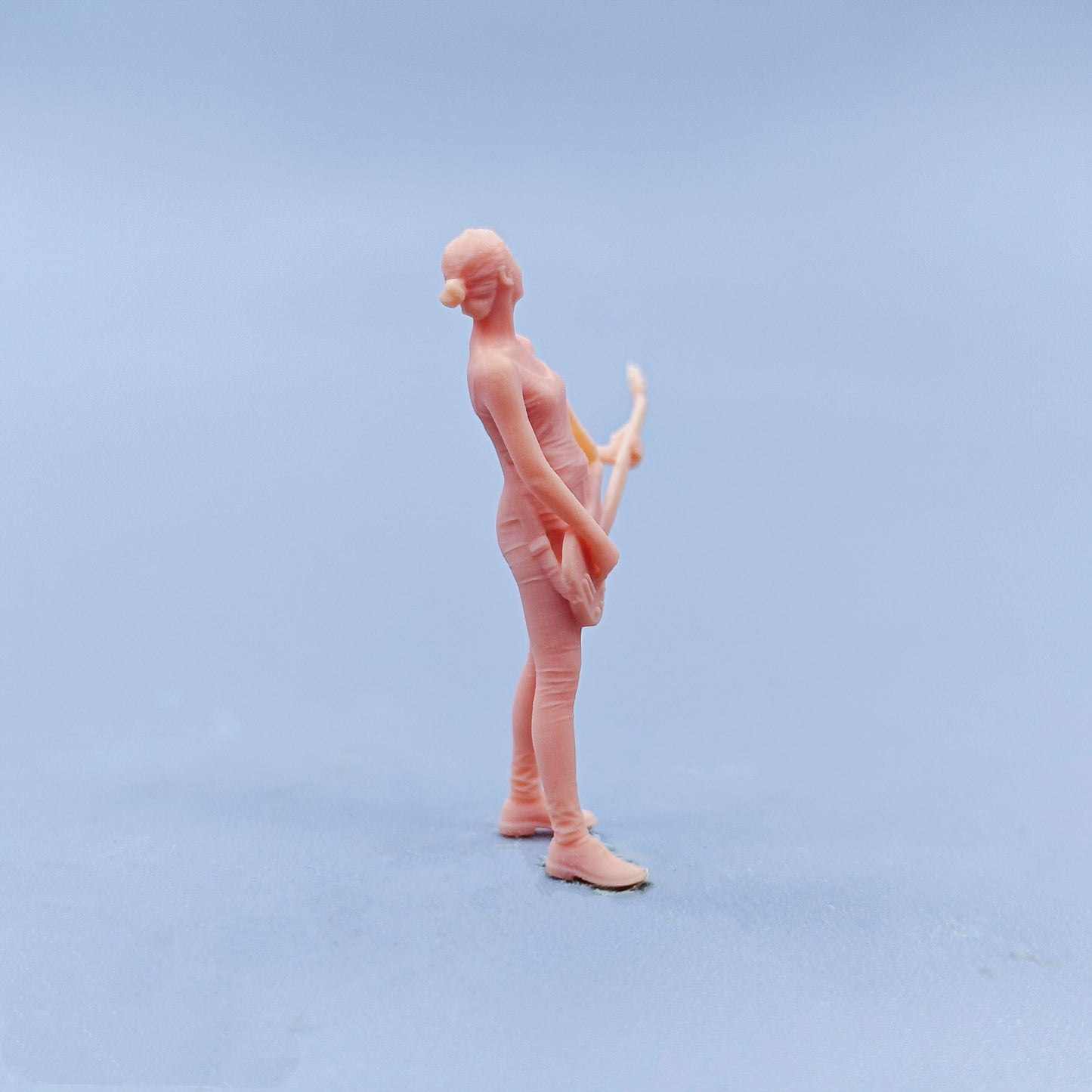 1/64 1/43 Figurines Scale Model Resin Guitar Girl Uncolored Miniatures Diorama Hand-painted D506