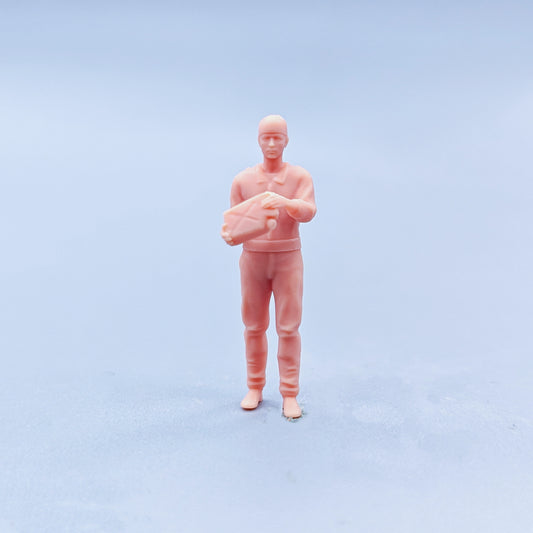 1/64 1/43 Figurines Scale Model Resin Gasoline-station Attendant Uncolored Miniatures Diorama Hand-painted D128