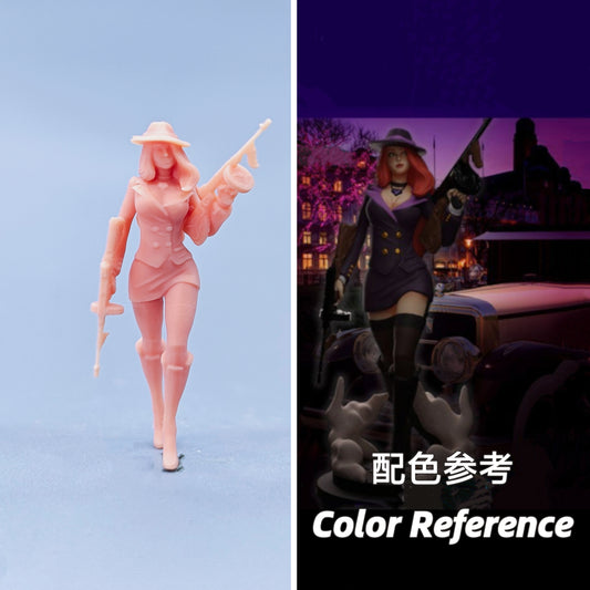1/64 1/43 Figurines Scale Model Resin Marksman Female Uncolored Miniatures Diorama Hand-painted D011
