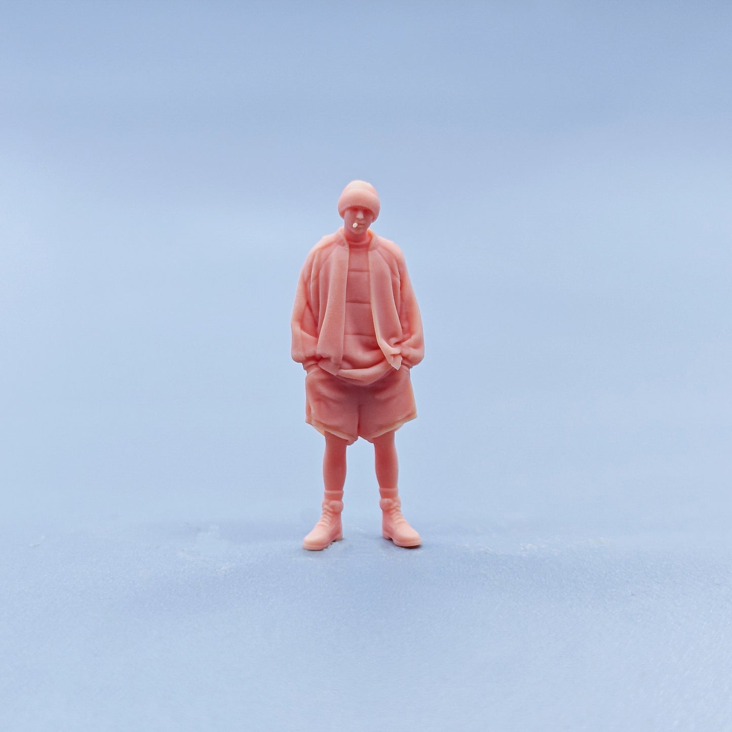 1/64 1/43 Figurines Scale Model Resin Smoking Man Uncolored Miniatures Diorama Hand-painted D809 D812