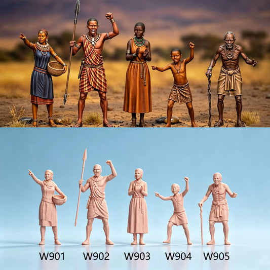 1/64 1/43 Figurines Scale Model Resin Camel Cup African Indigenous Peoples Uncolored Miniatures Diorama Hand-painted W901 W905