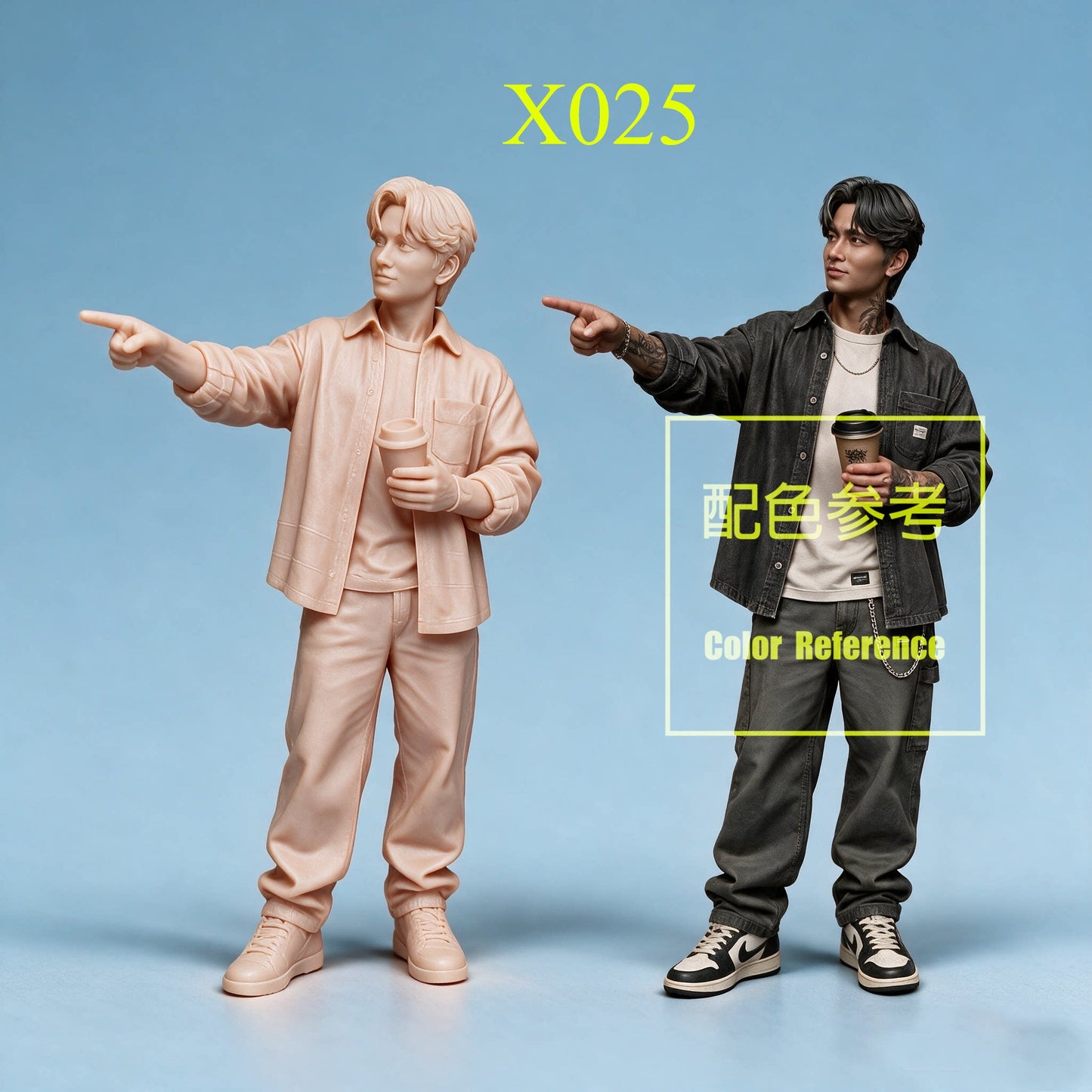 1/64 1/43 Figurines Scale Model Resin Handsome Garage Staff Uncolored Miniatures Diorama Hand-painted X016 X026
