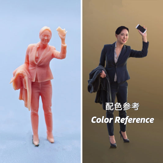 1/64 1/43 Figurines Scale Model Resin Say Hello Girl Uncolored Miniatures Diorama Hand-painted D423