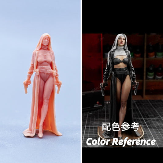 1/64 1/43 Figurines Scale Model Resin Nun Killer Uncolored Miniatures Diorama Hand-painted D001