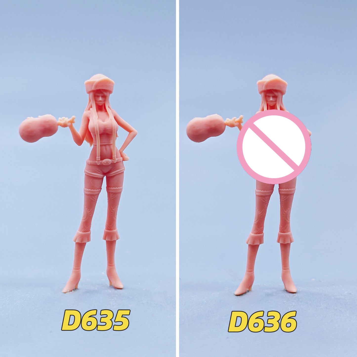 1/64 1/43 Figurines Scale Model Resin Jewelry Bonney  Uncolored Miniatures Diorama Hand-painted D635 D636