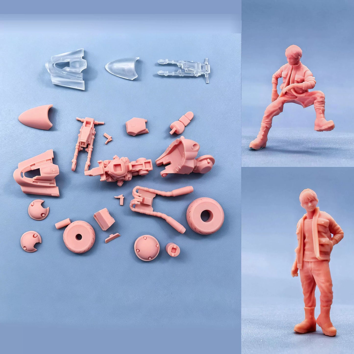 1/64 1/43 Figurines Scale Model Resin AKIRA Moto Uncolored Miniatures Diorama Hand-painted W711