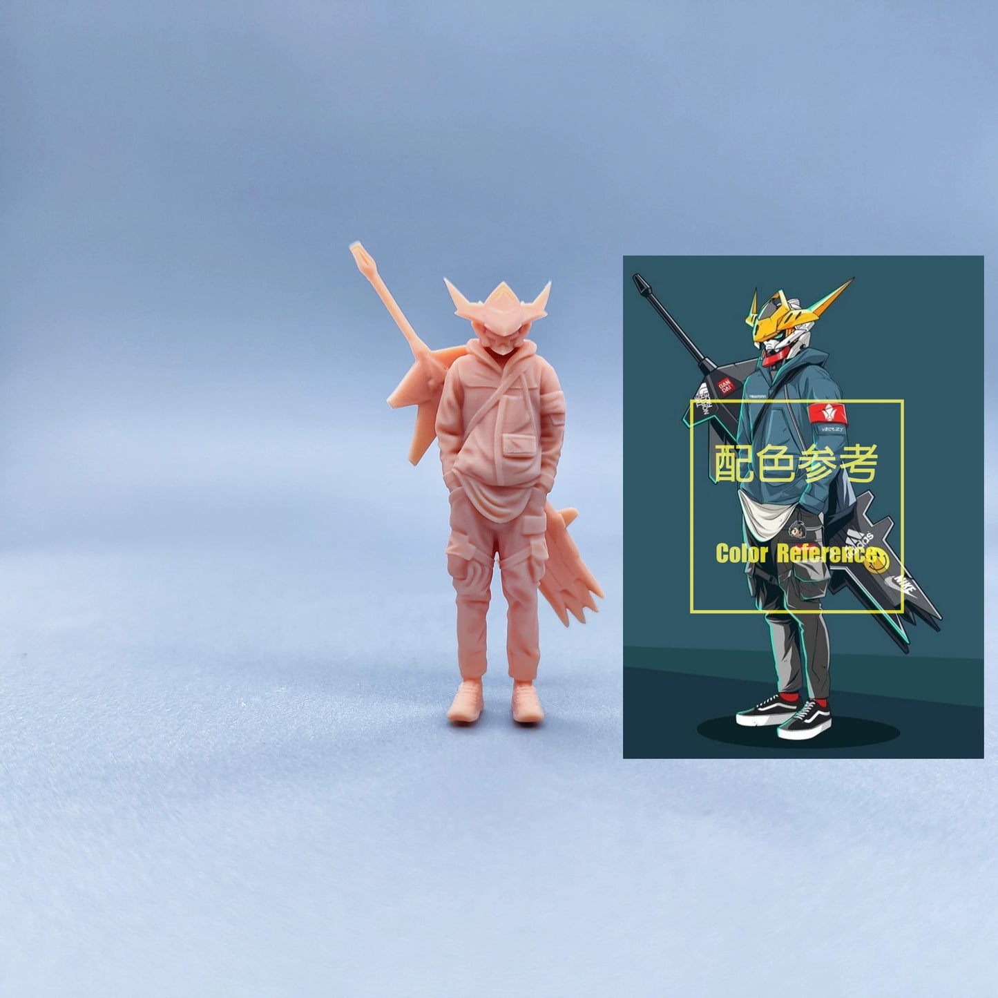 1/64 1/43 Figurines Scale Model Resin Cyber Gundam Mechanical Trendy Man Uncolored Miniatures Diorama Hand-painted W532