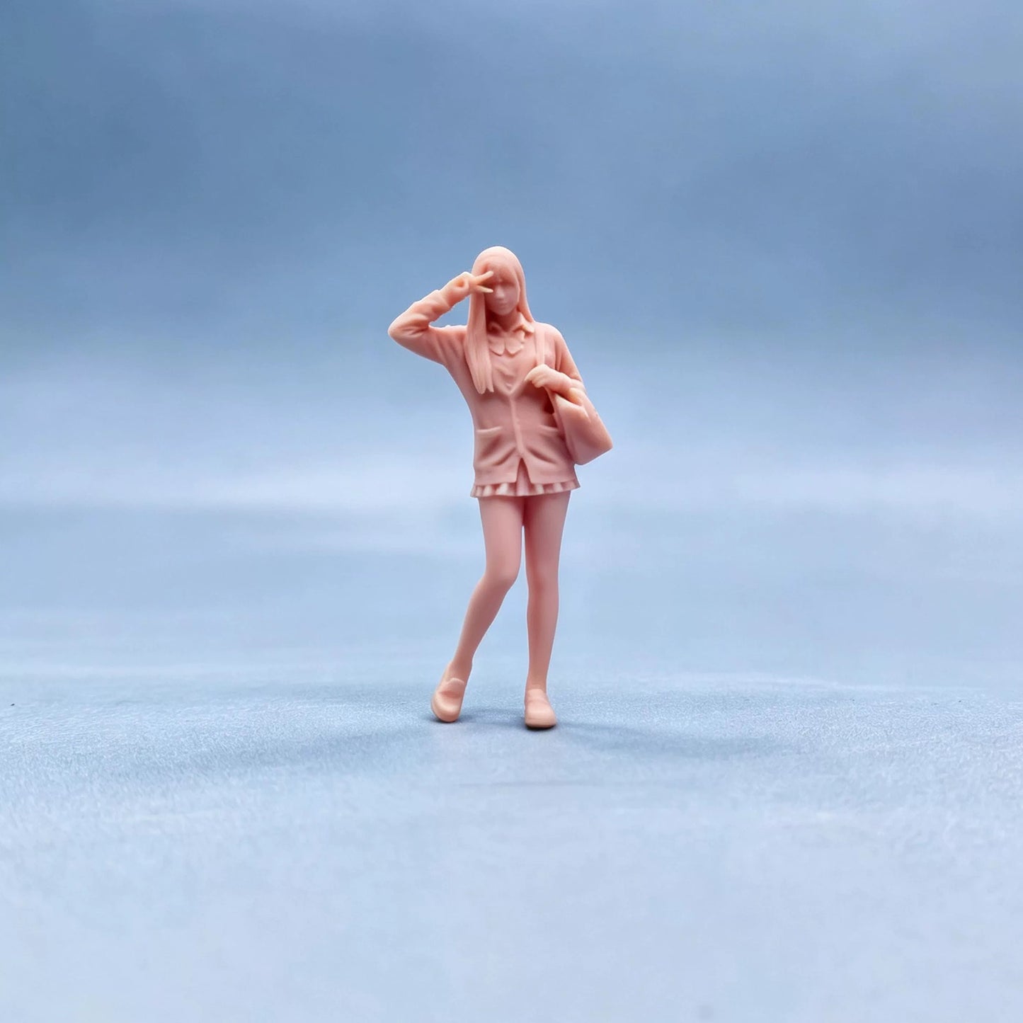 1/64 1/43 Figurines Scale Model Resin Cute JK Trendy Girl Uncolored Miniatures Diorama Hand-painted W815 W818