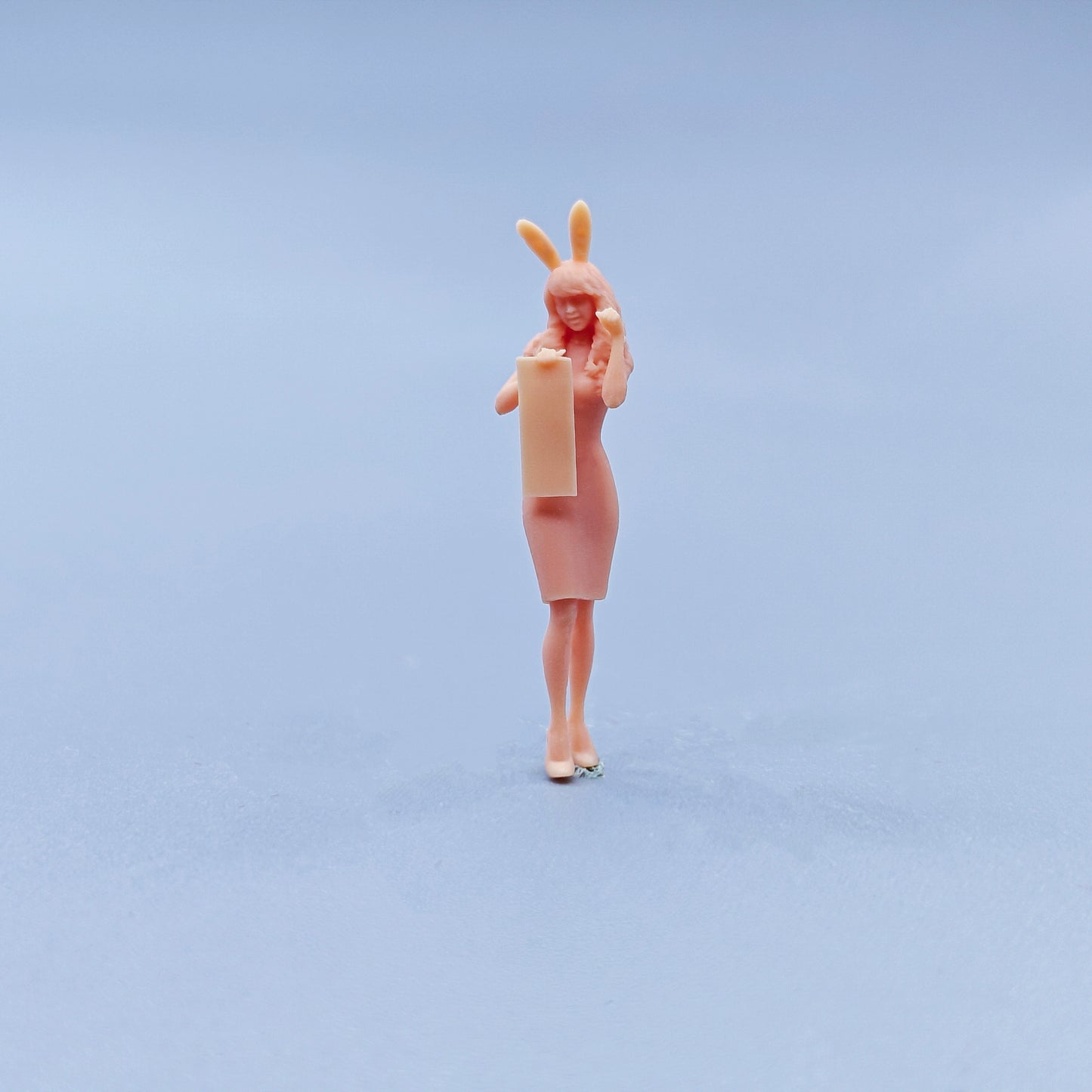 1/64 1/43 Figurines Scale Model Resin Qipao Rabbit Girl Uncolored Miniatures Diorama Hand-painted C736