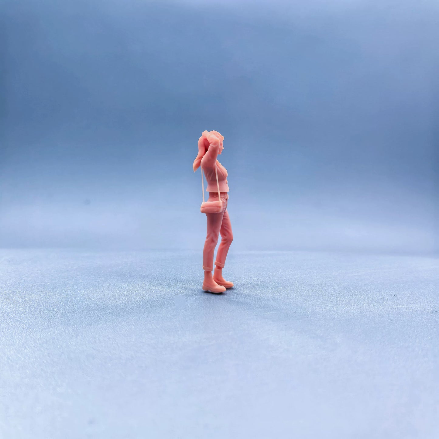 1/64 1/43 Figurines Scale Model Resin Hairtied Beauty Uncolored Miniatures Diorama Hand-painted W634