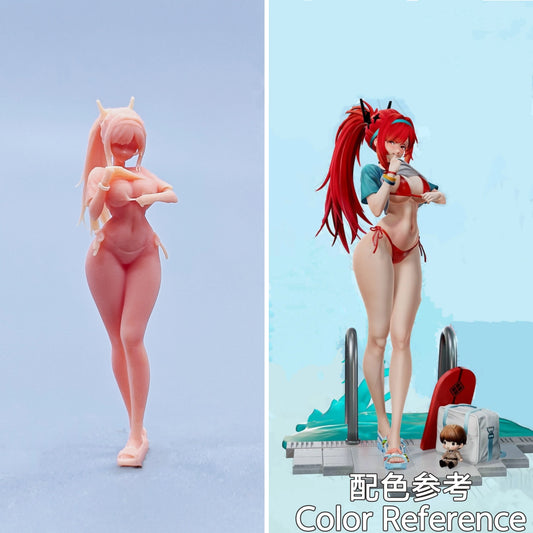 1/64 1/43 Figurines Scale Model Resin Swimming Girl Uncolored Miniatures Diorama Hand-painted D828 D829