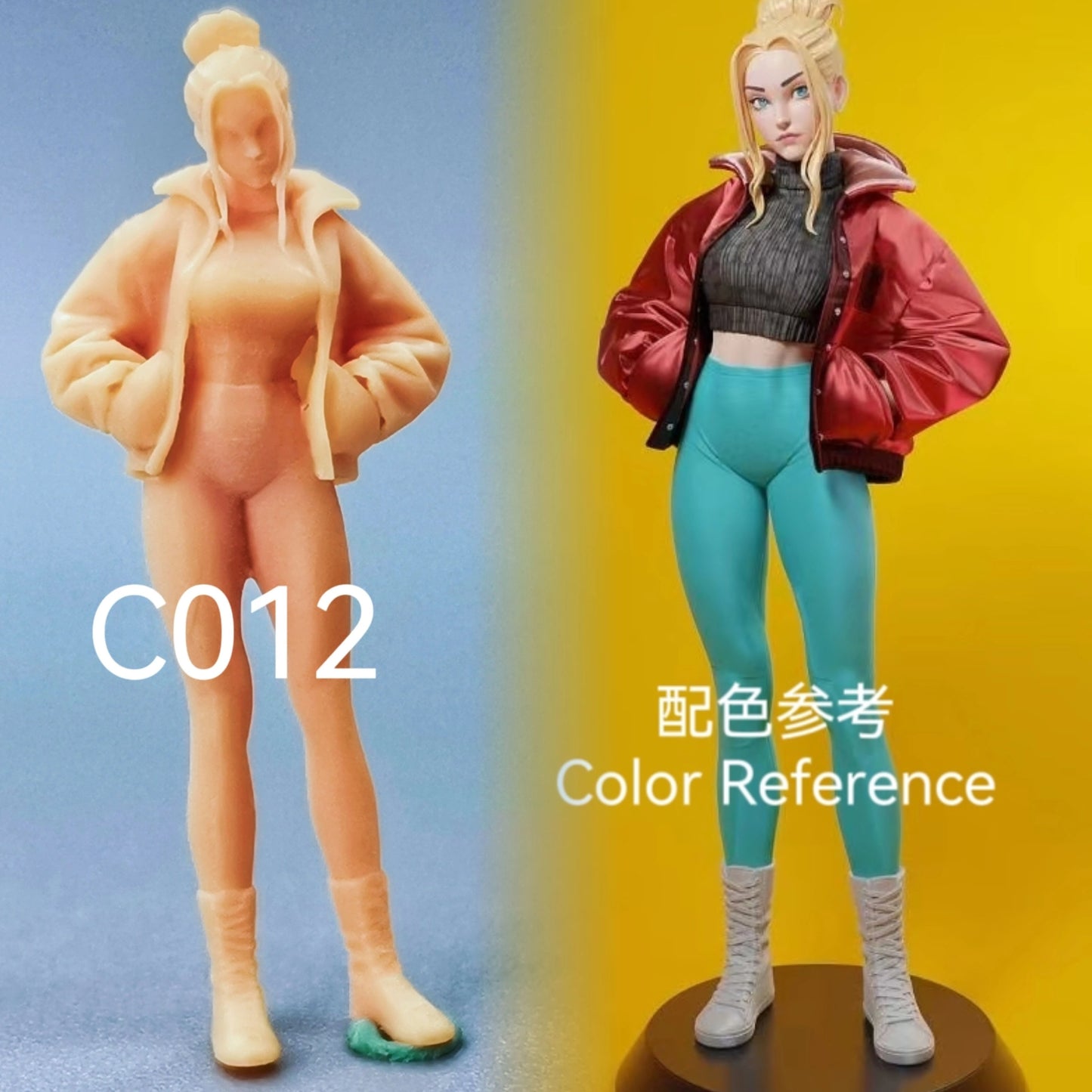 1/64 1/43 Figurines Scale Model Resin Forked Waist Meatball Beauty Uncolored Miniatures Diorama Hand-painted  C010 C012