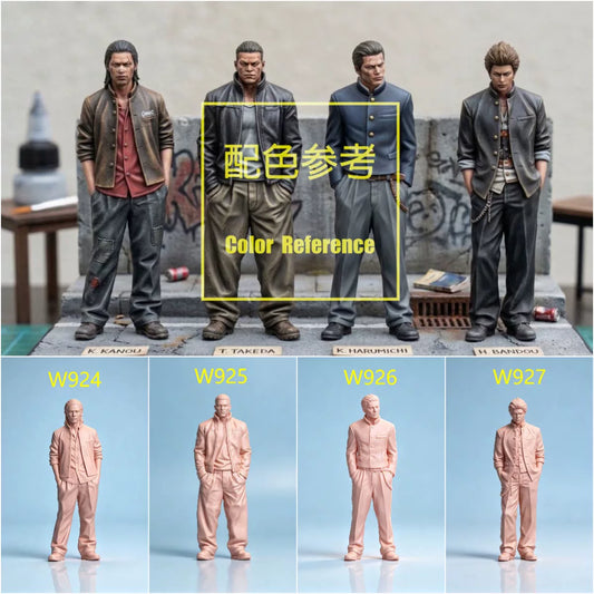 1/64 1/43 Figurines Scale Model Resin Passionate University 04 Uncolored Miniatures Diorama Hand-painted W924 W927
