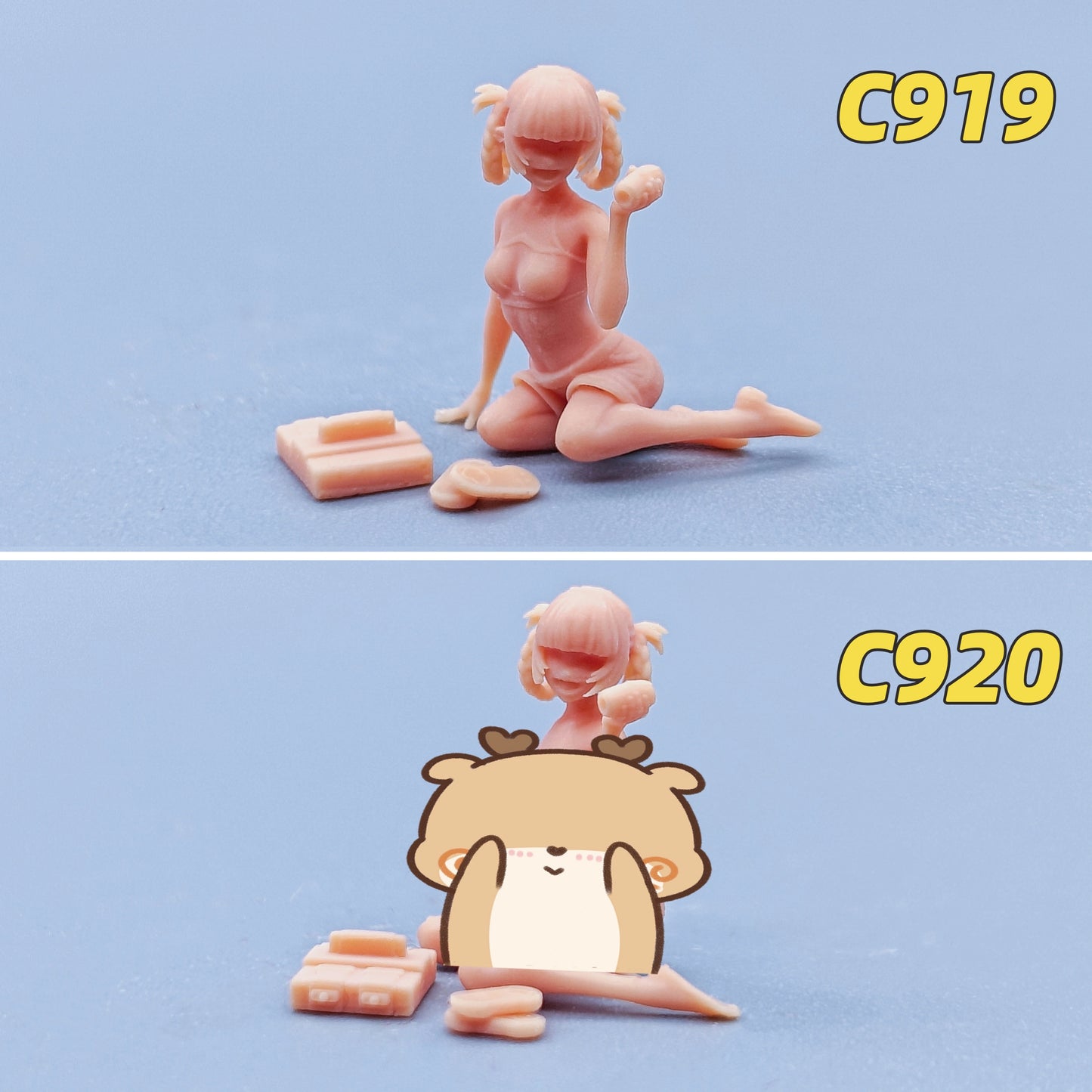 1/64 1/43 Figurines Scale Model Resin Nazuna Playing Games Uncolored Miniatures Diorama Hand-painted C919 C920