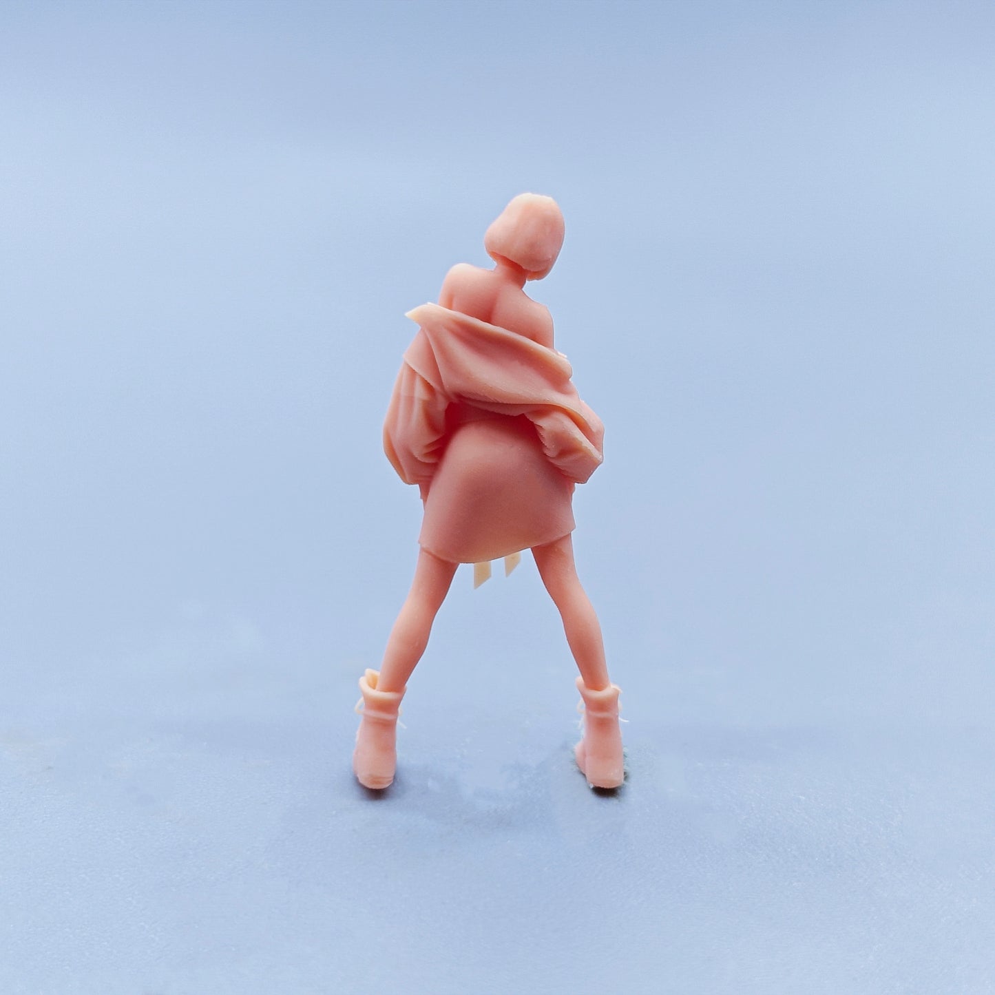 1/64 1/43 Figurines Scale Model Resin Off The Shoulder Trendy Cool Girl Uncolored Miniatures Diorama Hand-painted D507