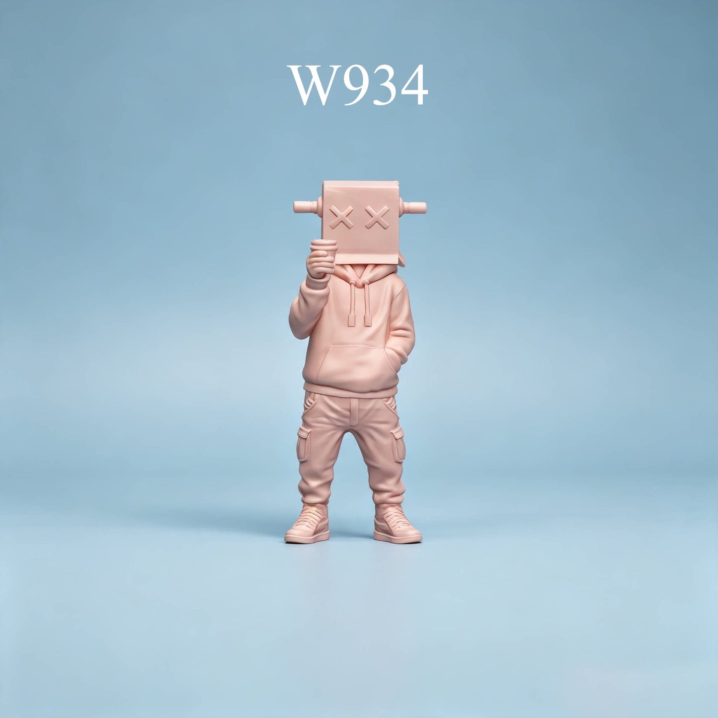 1/64 1/43 Figurines Scale Model Resin Creative Design of Paper Shell Head Uncolored Miniatures Diorama Hand-painted W934 W936
