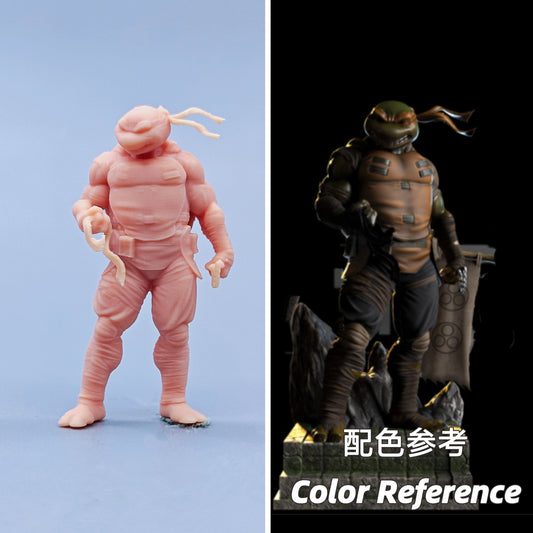 1/64 1/43 Figurines Scale Model Resin Ninja Turtles Michelangelo Uncolored Miniatures Diorama Hand-painted C805
