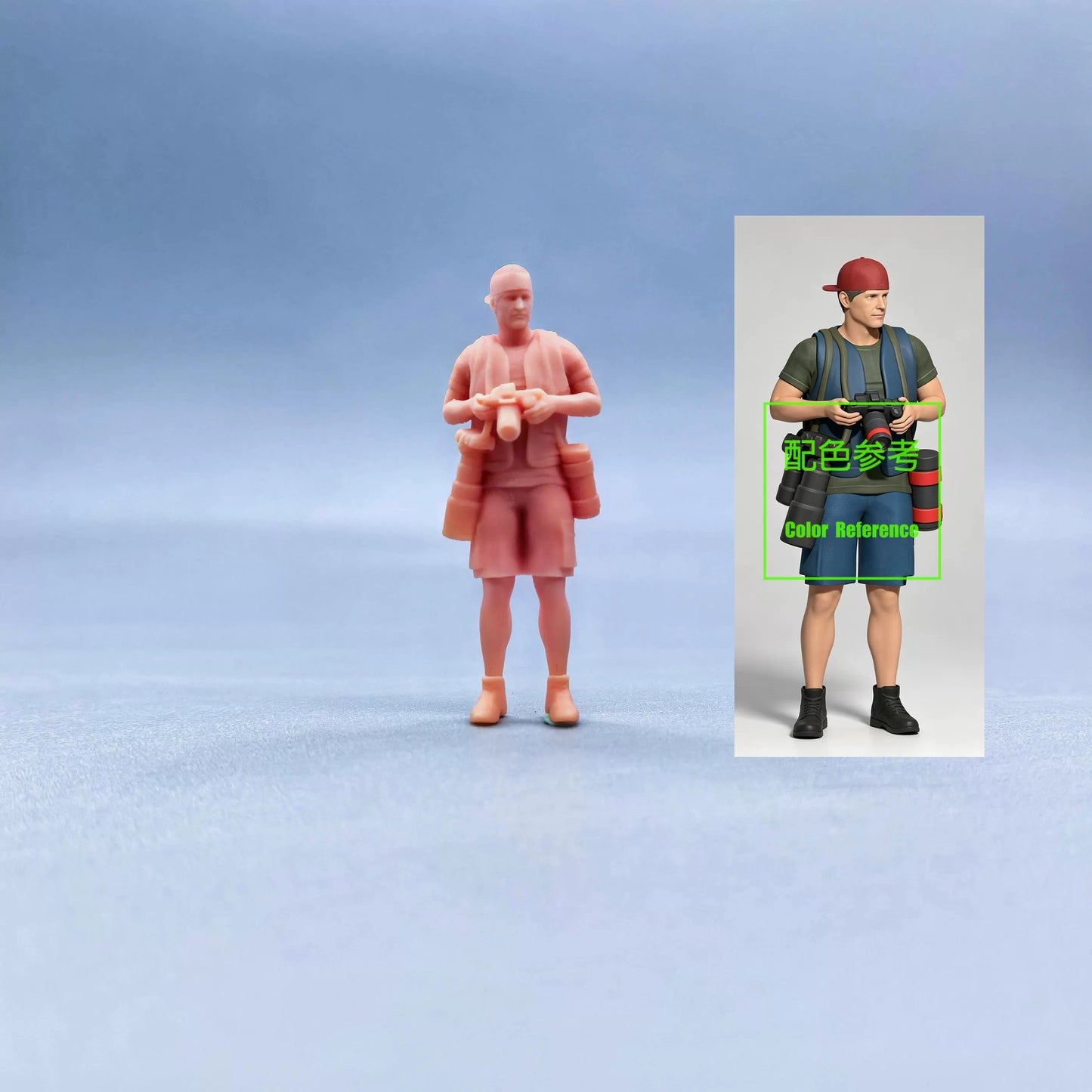 1/64 1/43 Figurines Scale Model Resin Professional Photographer Uncolored Miniatures Diorama Hand-painted W714