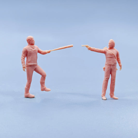 1/64 1/43 Figurines Scale Model Resin Nigen Vs Rick Uncolored Miniatures Diorama Hand-painted D417 D418