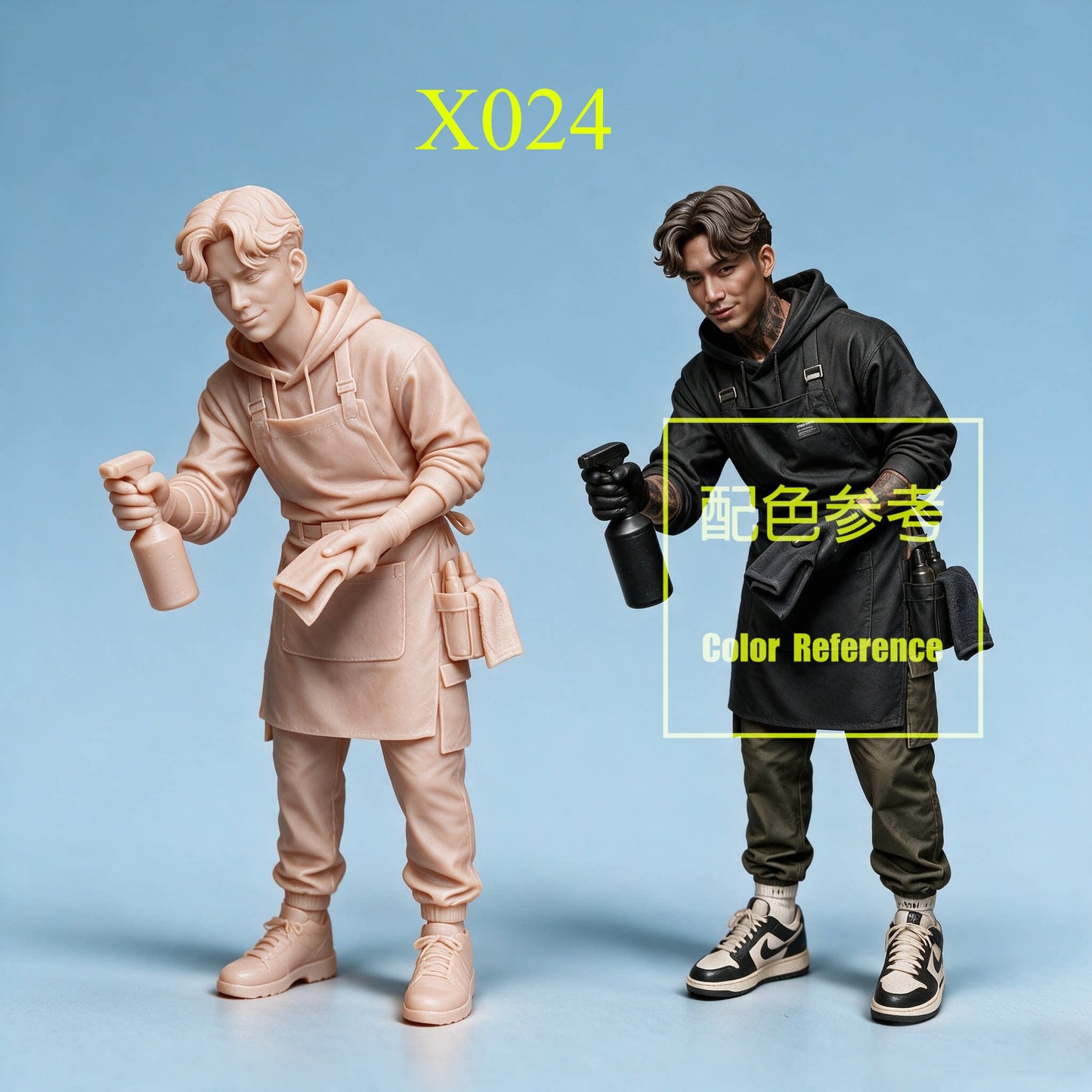 1/64 1/43 Figurines Scale Model Resin Handsome Garage Staff Uncolored Miniatures Diorama Hand-painted X016 X026