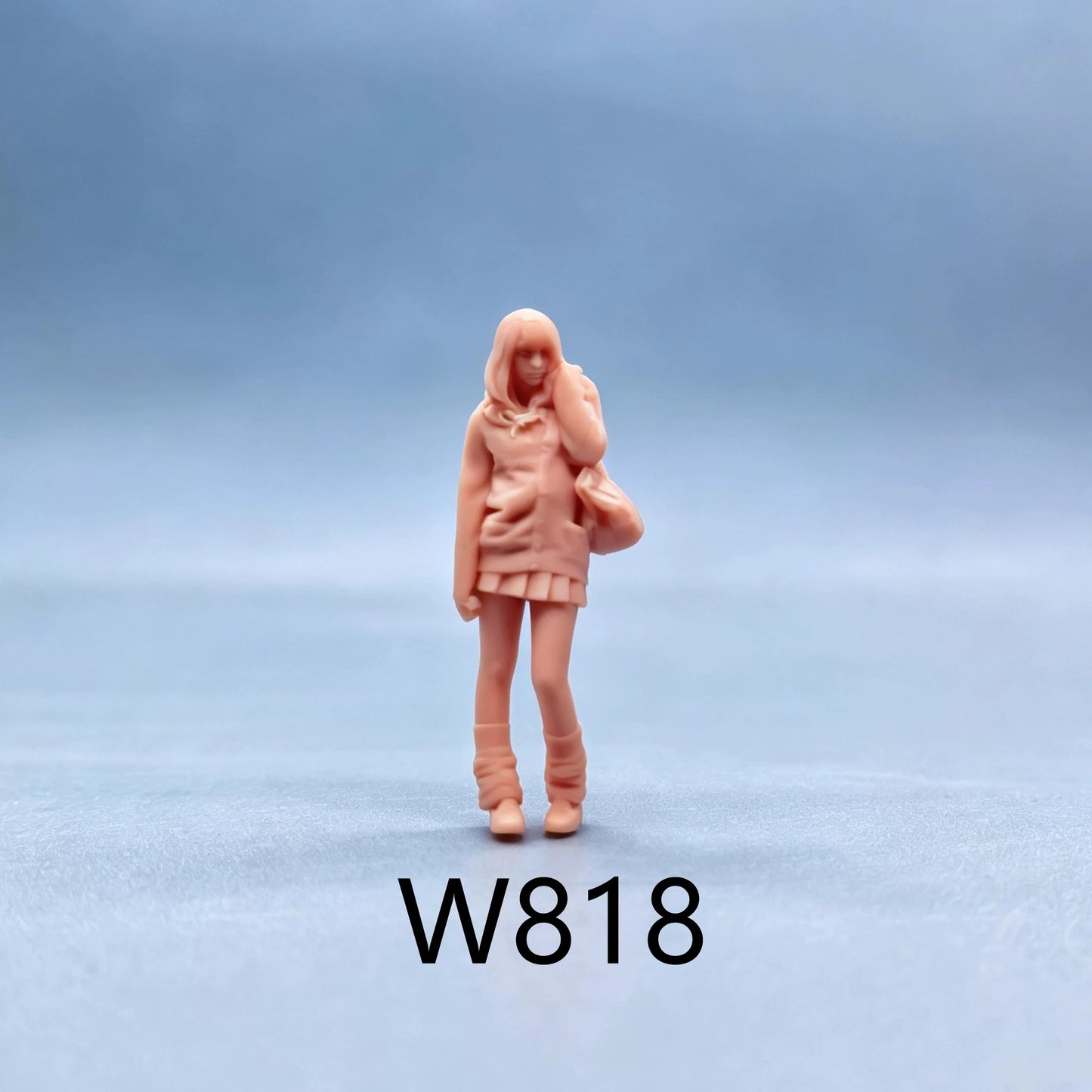 1/64 1/43 Figurines Scale Model Resin Cute JK Trendy Girl Uncolored Miniatures Diorama Hand-painted W815 W818