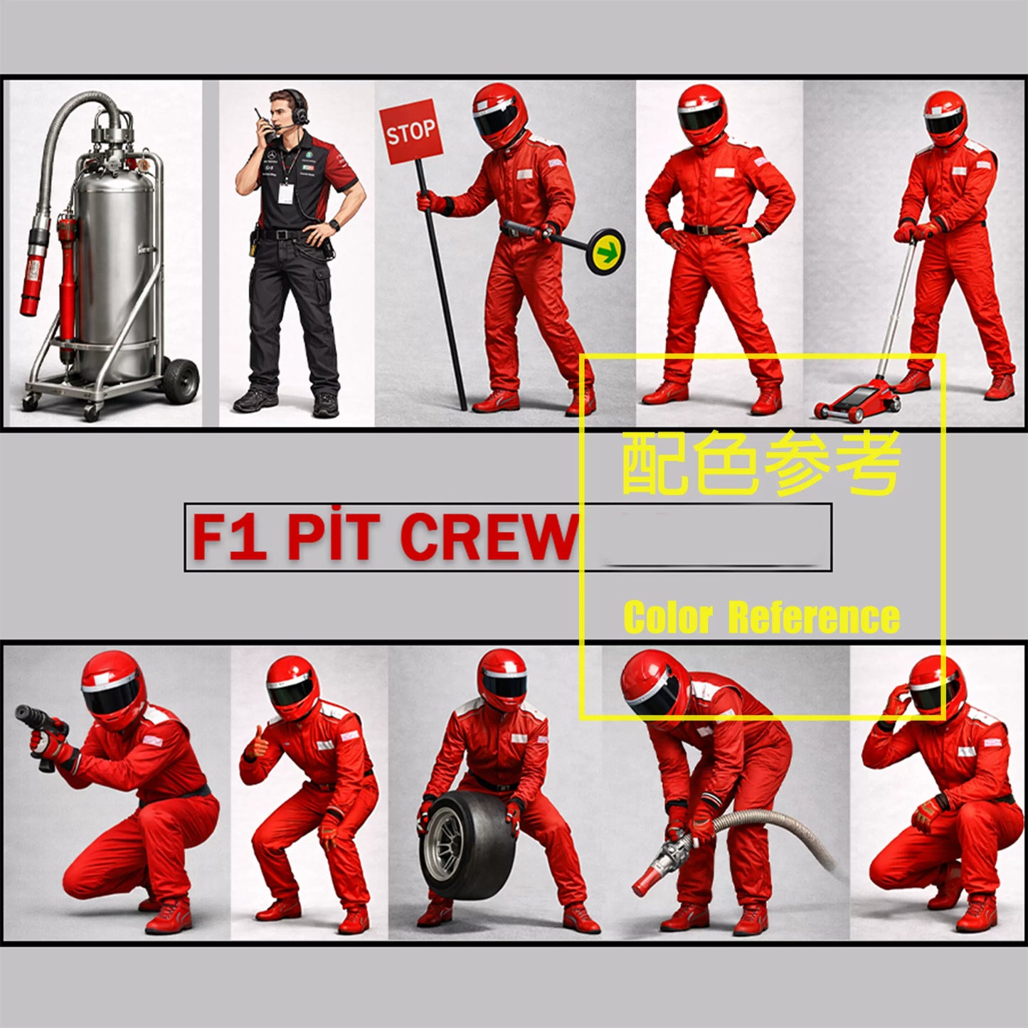 1/64 1/43 Figurines Scale Model Resin F1 Racing Repair Team Uncolored Miniatures Diorama Hand-painted W906 W915