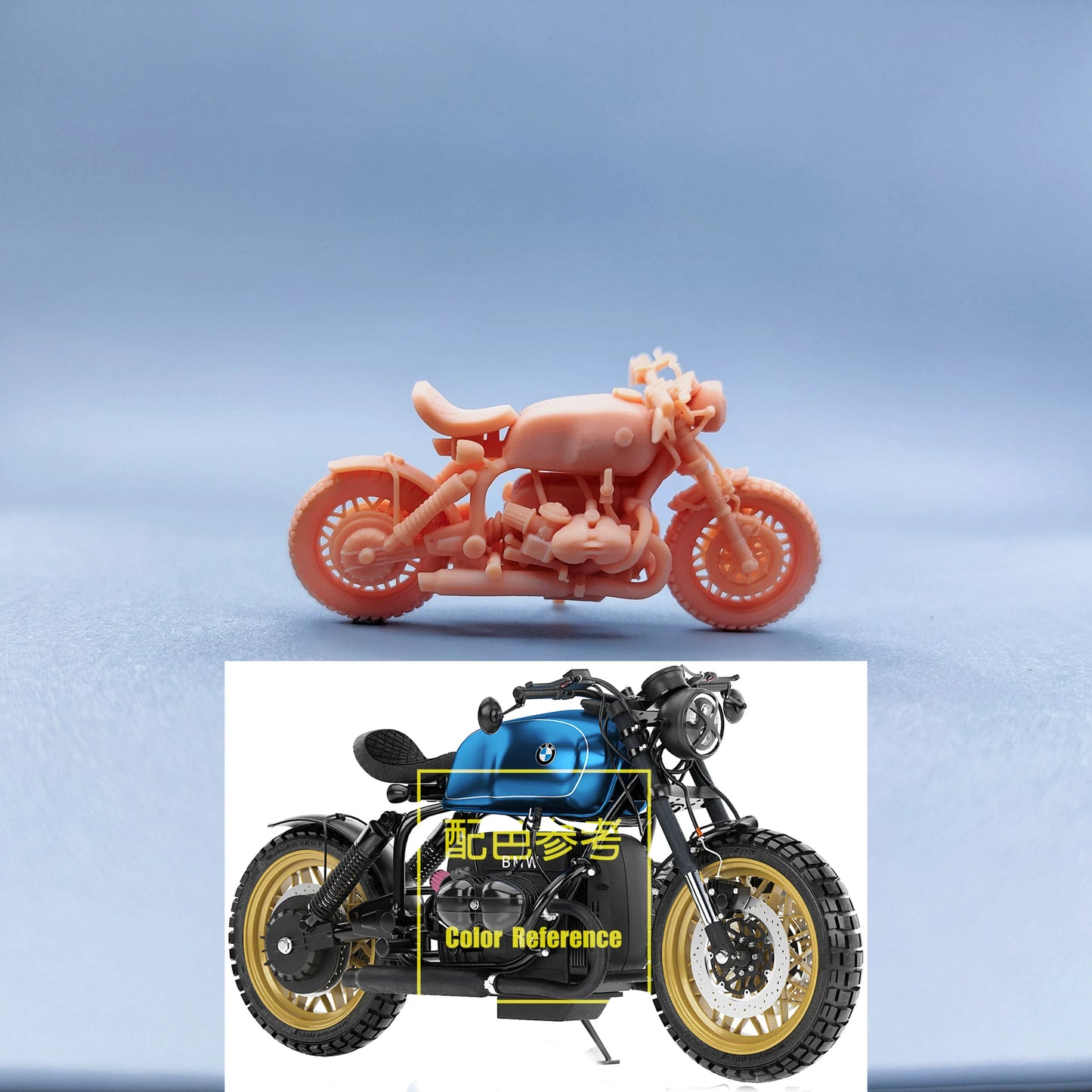 1/64 1/43 Figurines Scale Model Resin Cafe RacerR100 Uncolored Miniatures Diorama Hand-painted  W613 W614