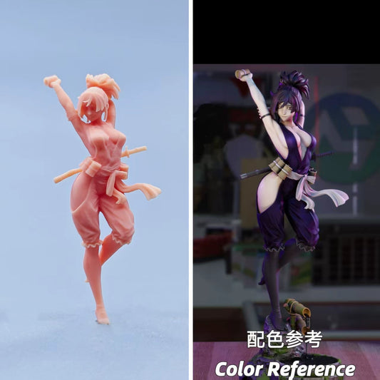 1/64 1/43 Figurines Scale Model Resin Hell's Paradise  Yuzuriha Uncolored Miniatures Diorama Hand-painted D715 D717